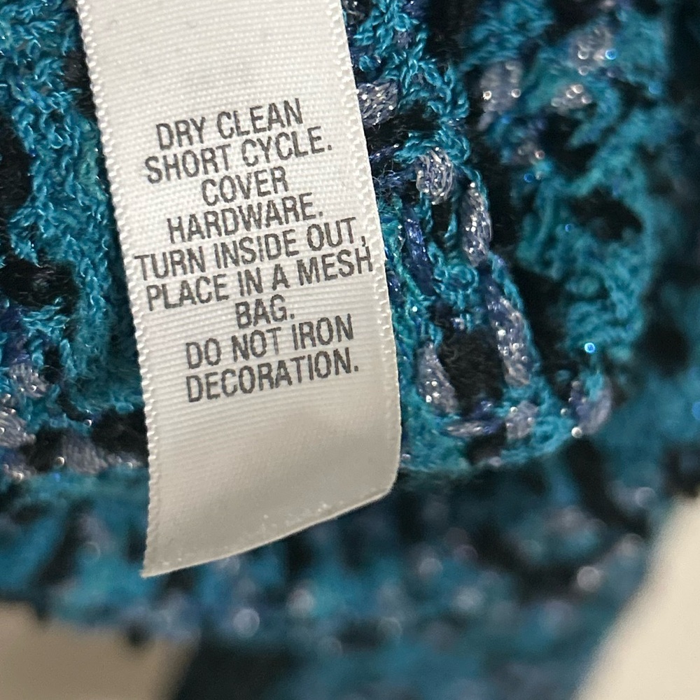 St. John Collection Teal Bouclé Black-Trimmed Jacket - Picture 9 of 10